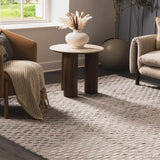 Eldersville Embossed Taupe Premium Viscose&Wool Area Rug