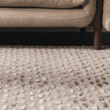 Eldersville Embossed Taupe Premium Viscose&Wool Area Rug