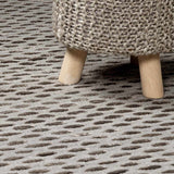 Eldersville Embossed Taupe Premium Viscose&Wool Area Rug