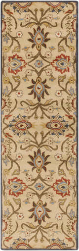Made to Order Custom Size Conesus Hand Tufted Beige & Rust 1116 Area Rug