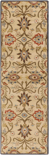 Made to Order Custom Size Conesus Hand Tufted Beige & Rust 1116 Area Rug