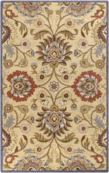 Made to Order Custom Size Conesus Hand Tufted Beige & Rust 1116 Area Rug
