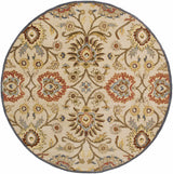 Made to Order Custom Size Conesus Hand Tufted Beige & Rust 1116 Area Rug