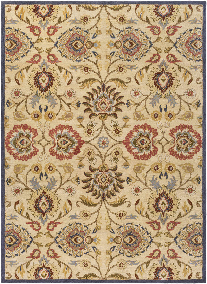 Made to Order Custom Size Conesus Hand Tufted Beige & Rust 1116 Area Rug