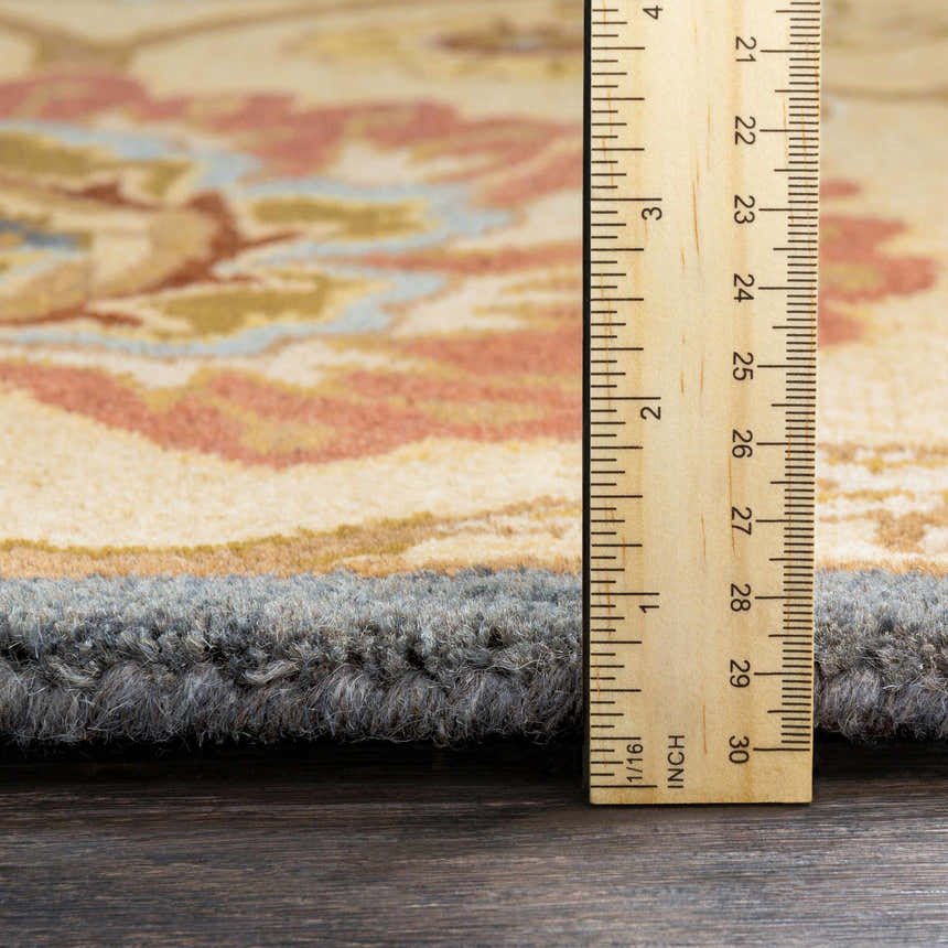 Made to Order Custom Size Conesus Hand Tufted Beige & Rust 1116 Area Rug