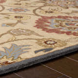 Made to Order Custom Size Conesus Hand Tufted Beige & Rust 1116 Area Rug
