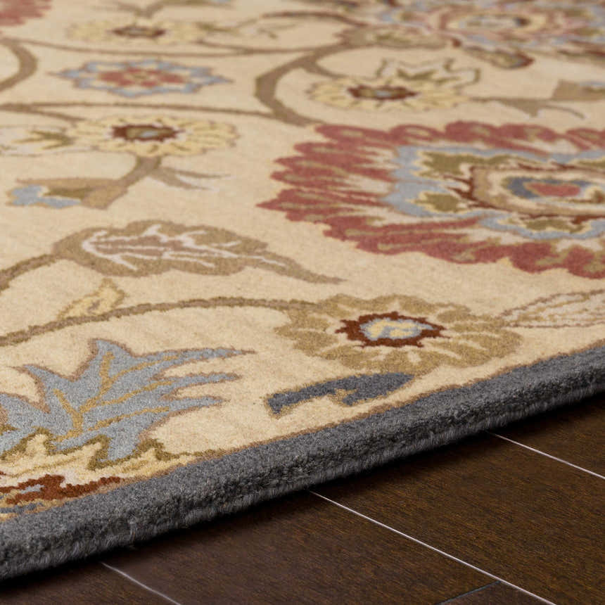 Made to Order Custom Size Conesus Hand Tufted Beige & Rust 1116 Area Rug