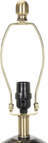 Emet Ribbed Glass Brass Table Lamp