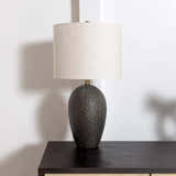 Emet Ribbed Glass Brass Table Lamp
