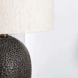Emet Ribbed Glass Brass Table Lamp