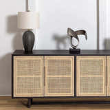 Emet Ribbed Glass Brass Table Lamp