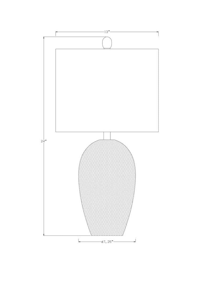 Emet Ribbed Glass Brass Table Lamp