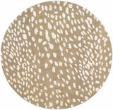 Athena Brown Giraffe Print Wool Rug