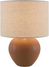 Ferrandina Contemporary Brick Red Table Lamp