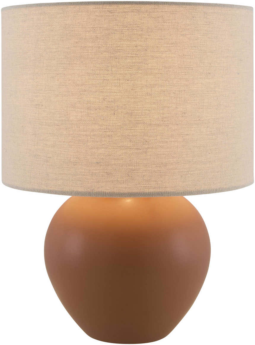 Ferrandina Contemporary Brick Red Table Lamp