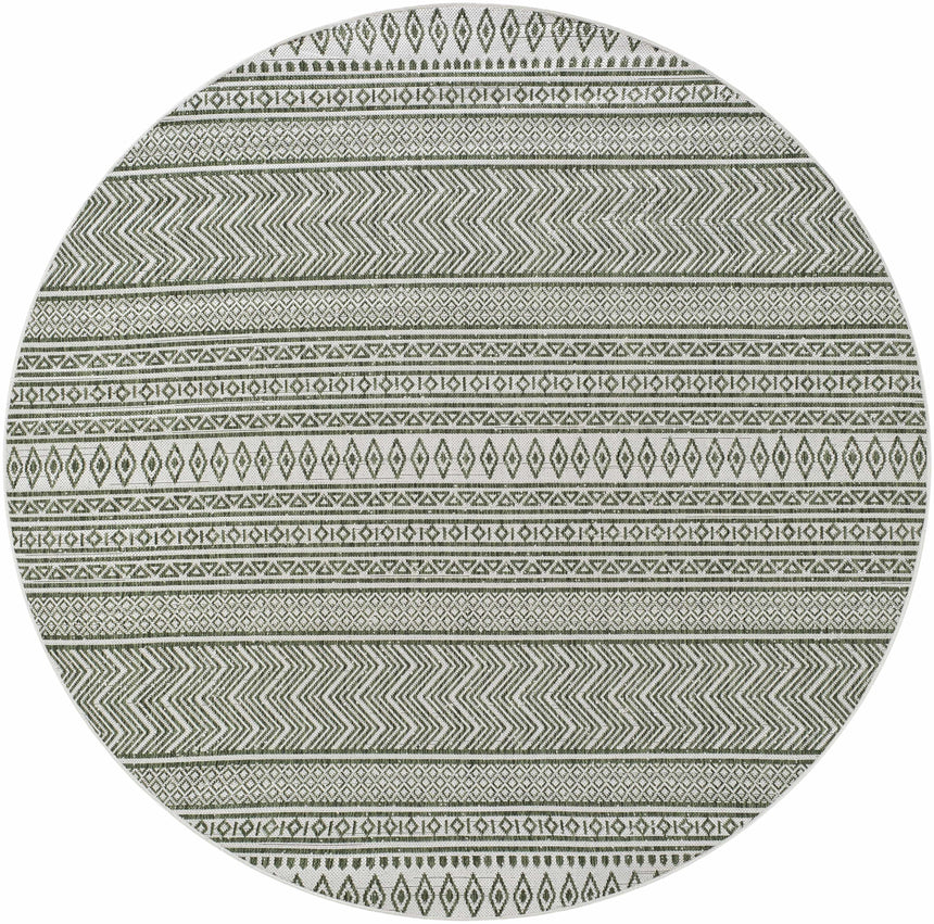 Madras Natural Gray Green All Over Performance Area Rug