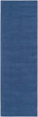 Made to Order Custom Size Brockton Solid Wool Blue Area Rug