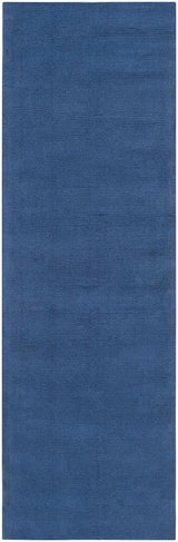 Made to Order Custom Size Brockton Solid Wool Blue Area Rug
