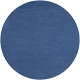 Made to Order Custom Size Brockton Solid Wool Blue Area Rug