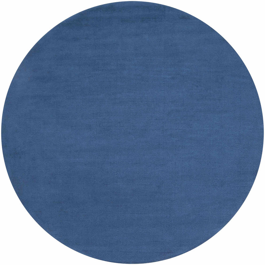 Made to Order Custom Size Brockton Solid Wool Blue Area Rug