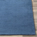 Made to Order Custom Size Brockton Solid Wool Blue Area Rug