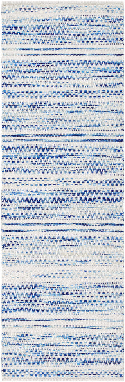 Williford Blue Wool Flatwoven Rug