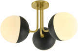 Soft Tan Modern Chandelier with glass details for dining or living rooms