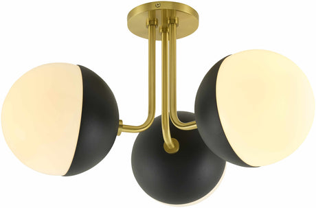 Soft Tan Modern Chandelier with glass details for dining or living rooms