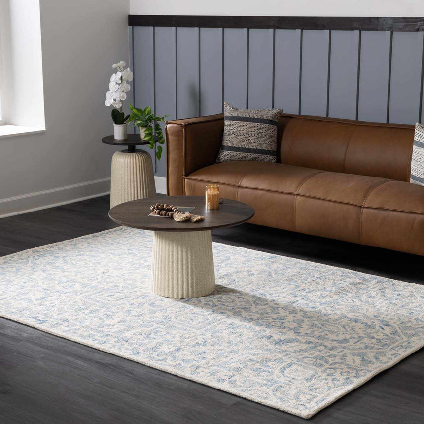 Gagebrook Blue Wool Area Rug
