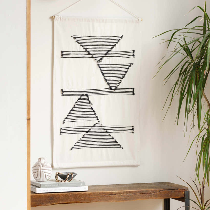 Garber Monochrome Geometric Wall Hanging