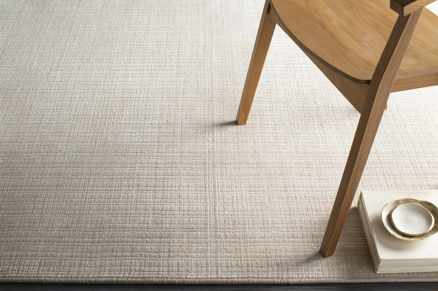 Gunther Off White Hand Loomed Cut and Sew Custom Rug