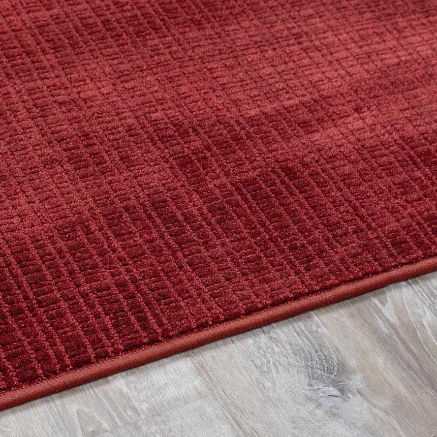 Gunther Red Hand Loomed Cut and Sew Custom Rug
