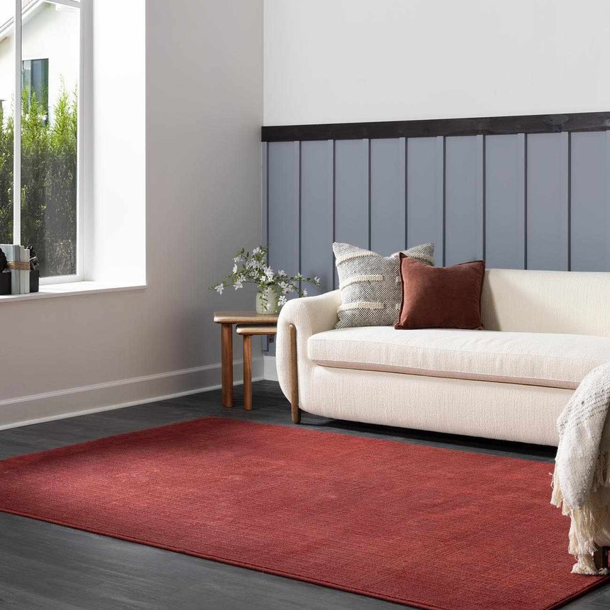 Gunther Red Hand Loomed Cut and Sew Custom Rug