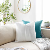 Georgetown White Square Throw Pillow