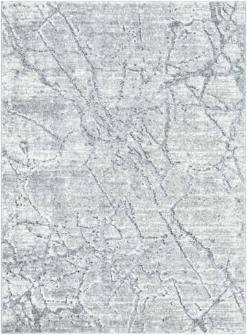 Close-up of the Genkei Black Area Rug, showing a gray and black abstract pattern with a textured, machine-woven construction. Design-Rectangle-5373