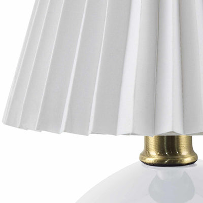 Granjenal Shiny White Ceramic Table Lamp