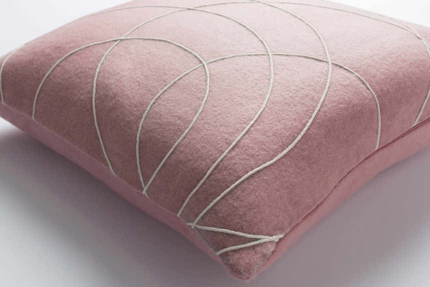 Glenorchy Blush Pink Swirl Accent Pillow - Clearance