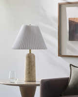 Galey White Alix x Livabliss Autumn Laurel Table Lamp