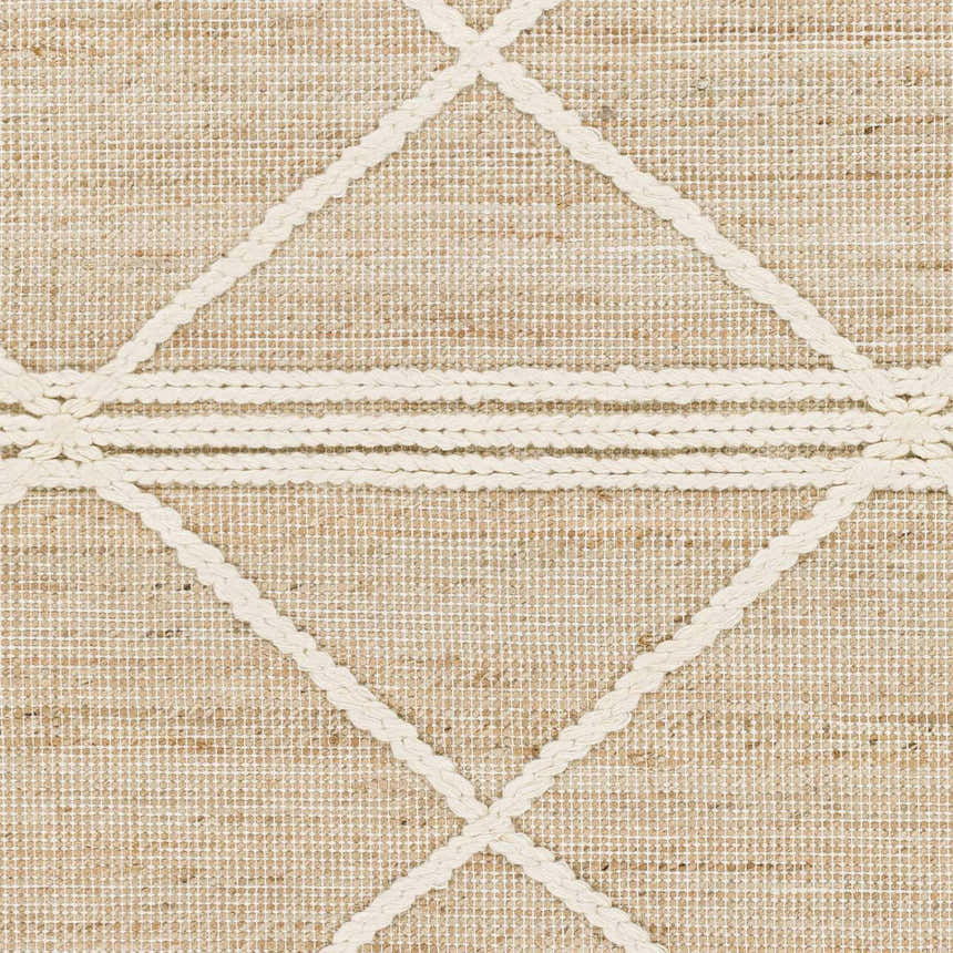 Sample Gulnur Natural Jute&Wool Trellis Rug - Clearance