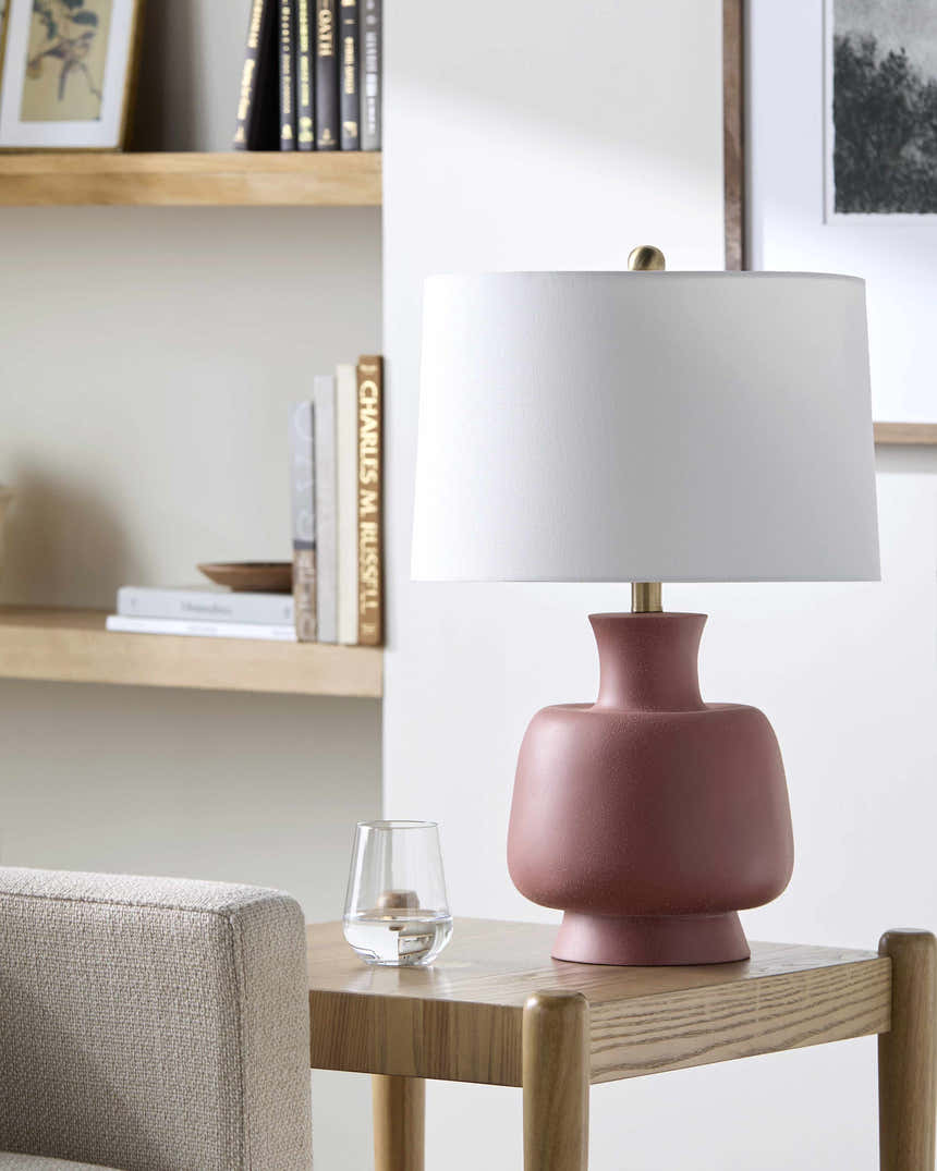 Gifflenga Brick Red Table Lamp