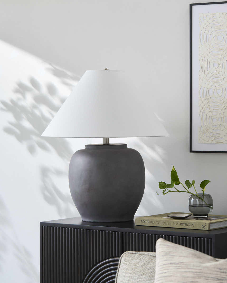 Rayoe Gray Table Lamp