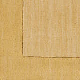 Sample Bordered Solid Camel Yellow Wool Rug