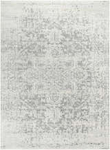 Close-up of Livabliss Harput HAP-1024 area rug featuring a traditional charcoal and off white pattern. Design-Rectangle-679