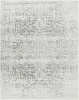 Close-up of the Livabliss Harput HAP-1024 area rug. Charcoal and off-white farmhouse style traditional rug. Design-Rectangle-710103