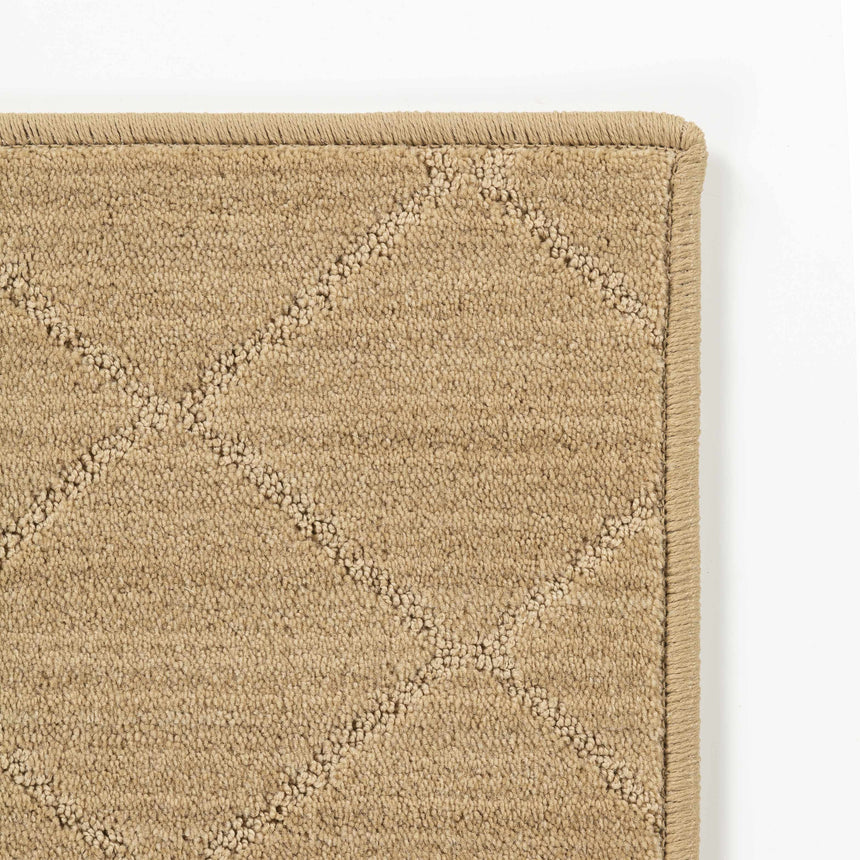 Hawkins Dark Beige Diamond Cut and Sew Custom Rug