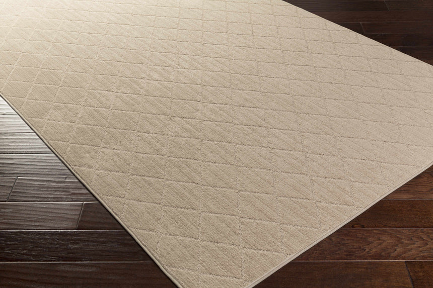 Hawkins Beige Diamond Cut and Sew Custom Rug
