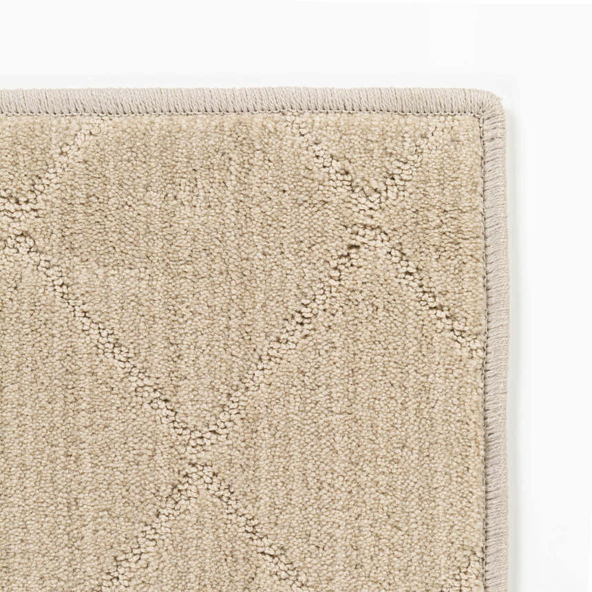 Hawkins Beige Diamond Cut and Sew Custom Rug