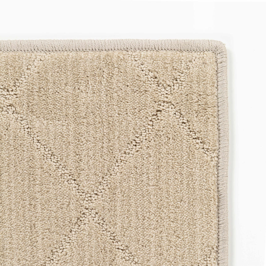 Hawkins Beige Diamond Cut and Sew Custom Rug