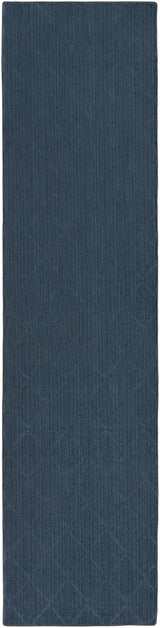 Hawkins Dark Blue Diamond Cut and Sew Custom Rug