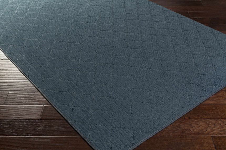 Hawkins Dark Blue Diamond Cut and Sew Custom Rug